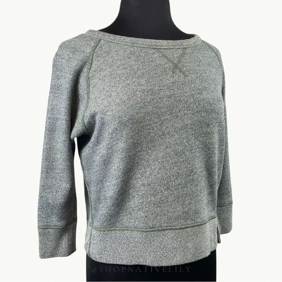 Vintage Y2K Juicy Couture Women’s Crop Raglan Terry Sweatshirt Sz Small, Green - Picture 7 of 9